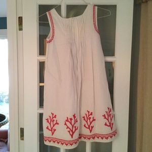 White and Pink Coral Dress NWOT